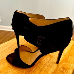 Suede Ankle Heels